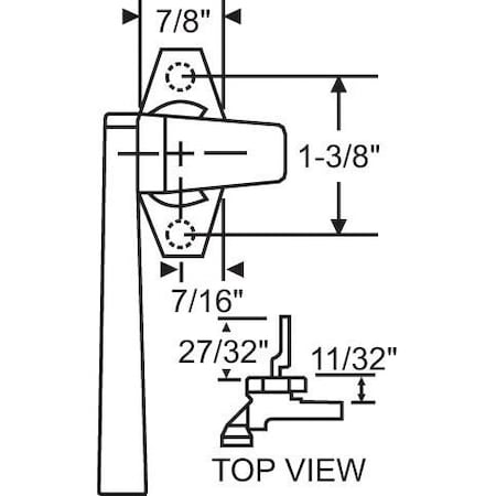 Strybuc Cam Handle Aluminum 1 3/8in 32-314-7